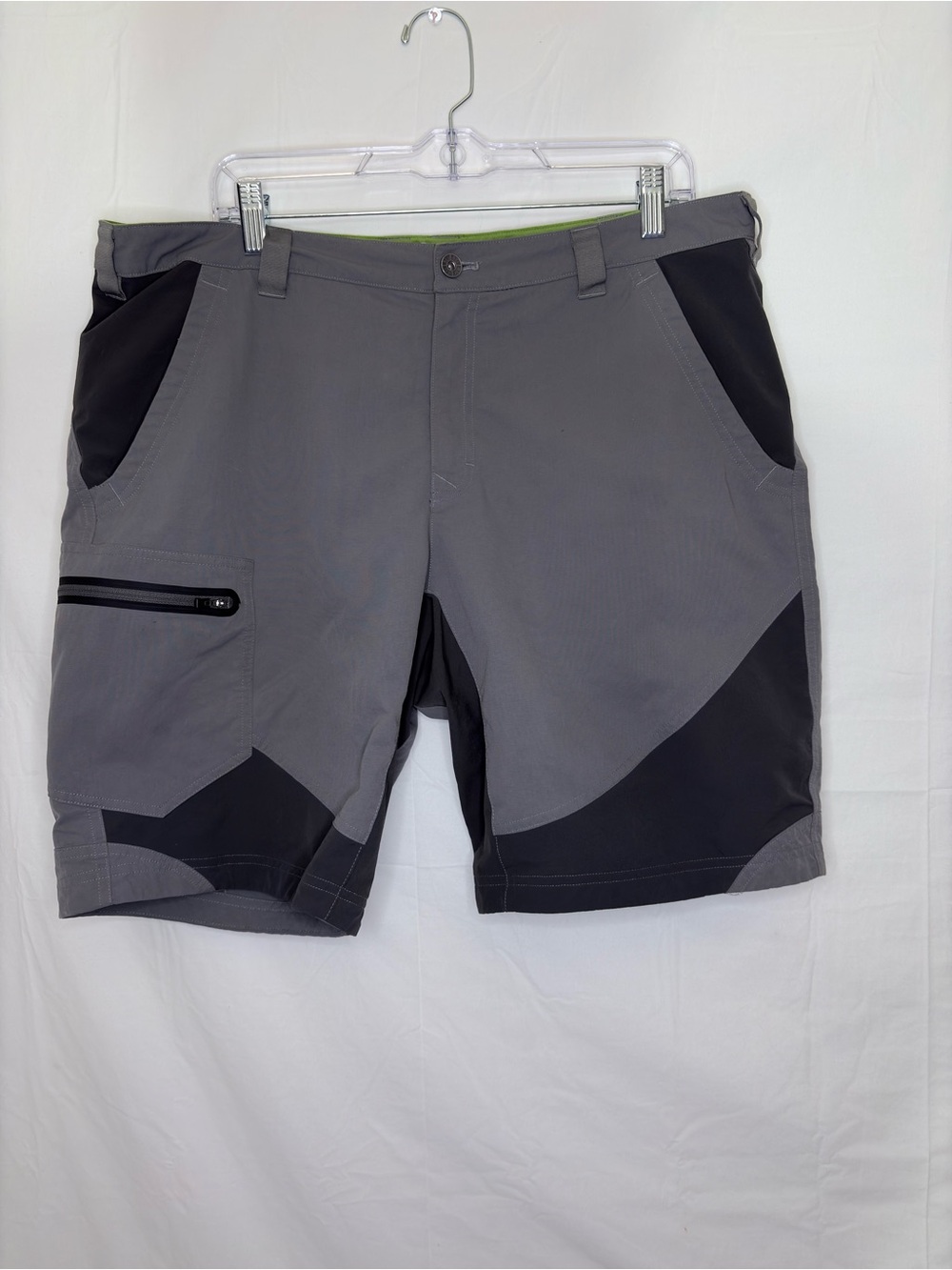REI Grey and Black Hybrid Performance Shorts